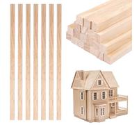20 Pièces Tasseau Bois Carrées 1,2 x 1,2 x 30 cm, Batonnet pour Bricolage | Liteau Bois Carré Naturel de Pin,Bâtons D'artisanat Lattes pour Modélisme, Soutien, Construction de Cadres
