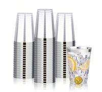 20 pièces Tasses élégantes à bordure argentée, convenant pour le mariage, les fêtes, le thé, l'eau, le café, tasses personnalisées, adaptées à diverses occasions 10 pièces,20 pièces,80 pièces,5 pièces
