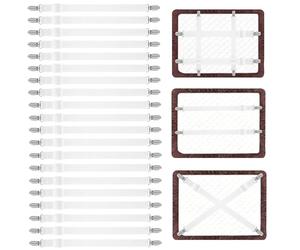 20 Pièces Tendeur Drap Housse, Attache Drap Housse, Sangle Matelas, Tendeurs de Draps Lit Drap avec Clips élastiques Réglables de 65 à 240 cm, pour Draps, Matelas, Canapé