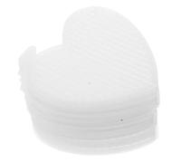 20 Pièces Toile Plastique de Cœur Blanc pour Broderie et Canevas | Maille PE Légère, Structure Stable, Trouillage Précis, Forme Prédecoupée Oreille, pour Crochet et Paquet