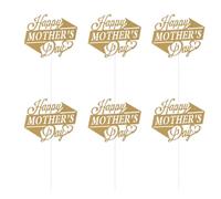 20 Pièces Topper Fete Maman Décorations de Gâteaux en Papier | Décoration pour Cupcake, Fournitures de Décoration Alimentaire, Pics Fruit et Apéritif, Style Créatif