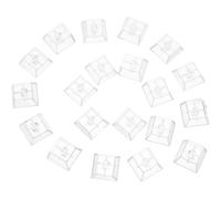 20 Pièces Touches de Clavier Transparentes, Abs, Lot 20 | Accessoire Clavier Moderne, Installation Facile, pour Création de Contenu et Bureau, Finition sans Gravure