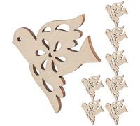 20 Pièces Tranches de Bois Colombe Paix Beige, Artisanat Inachevé | Surface Lisse et Creuse, Trous Suspendre, pour Peinture sur Bois et Ateliers DIY Saisonniers