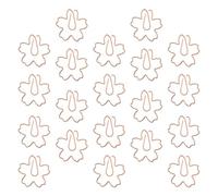 20 Pièces Trombone en forme trombone en métal extraits de photos marque page marques pages clips liant détenteur de billet clips en forme de fleur de mignonne gros trombone