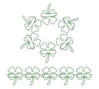 20 Pièces Trombones Trèfle Mignons en Métal Vert