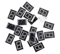 20 Pièces Tube Numérique à Affichage LED Rouge 0,5 Pouces 10 | Module Segmenté 1 Bit, Courant Nominal 20 Ma, Tension 1,8 V, Plastique Alliage Noir