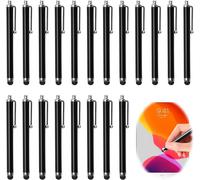 20 Pieces Universal Rubber Stylus Pen Ultra Light Weight Compatible with All Types of Mobile Phones and Touch Screen Tablets