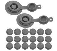 20 Pièces Valve de Gonflage Tpu à Double Joint | Buse Unidirectionnelle, Bouchon de Dégonflage Inclus, pour Camping et Voiture, Gris Mat