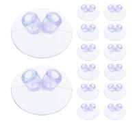 20 Pièces Ventouse pour Drapeau à Double Trou en Pvc pour Mât de | Visibilité Claire, Succion Stable, Rangement Peu Encombrant, Ventouses Détachables, Usage Bibliothèque et Magasin