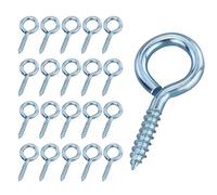 20 Pièces Vis à Oeillet 30mm, Vis à Bague Auto - Taraudeuse, Oeillets Ronds, Vis à Crochet en Métal, Pour le Bois, La Fixation de Fils, la Décoration Intérieure et Extérieure