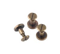 20 pièces vis à rivets plates, écrous en cuivre à tête plate, clous rivets, accessoire de capuchon en cuir portable, vis en laiton massif, clous pour bricolage, artisanat du cuir, (8mm)