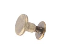 20 pièces vis à rivets plates, écrous en cuivre à tête plate, clous rivets, accessoire de capuchon en cuir portable, vis en laiton massif, clous pour bricolage, artisanat du cuir, (6,5 mm)