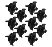 20 Pièces Vis de Casque Moto Noire en Plastique | Pièces Compactes Légères, Stock de Secours pour Piste, Compatible Visière et Baseball