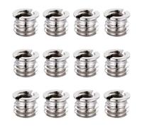 20 Pièces Vis de Conversion 1/4 à 3/8, Fer Chromé Argenté | Conversion Rapide du Filetage, Usage Professionnel et Pratique, pour Fixation sur Trépied ou Support