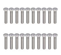 20 pièces vis de réglage à filetage grossier de boulon hexagonal, boulons entièrement filetés en acier inoxydable A2 M10x1,5 DIN 933, matériel de fixation de boulon à tête (M10*50)