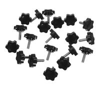 20 Pièces Vis Étoile M5x16, Poignée Plastique Noire | Serrage Rapide et Couple Élevé, Réglage Manuel, pour Montages Atelier, Panneaux D’équipement et Bricolage