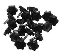 20 Pièces Vis Moletée M5x16 Poignée Plastique Noire | Réglage sans Outil, Couple Élevé, pour Brides et Panneaux, Usage Atelier, Bricolage et Maintenance