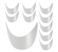 20 Pièces Visière de Chapeau en PE Blanc, Large Bord, 7,5 X 18 | Style Simple et Élégant, Usage Pratique au Quotidien, Protection Solaire, Forme Délicate, pour Hommes et Femmes