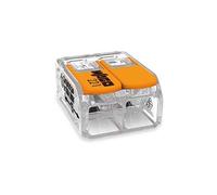 20 pièces Wago 221-612 borne de raccordement 2 fils avec levier 0,5-6 qmm petit modèle, transparent