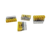 20 pièces Wago 2273-205 Boîte de jonction COMPACT Ø 0,5-2,5 mm², 5 pôles, transparent/jaune