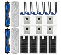 (20 pièces) X9 Pro Omni Kit d'accessoires et de pièces de rechange pour aspirateur robot ECOVACS DEEBOT X9 Pro Omni, 2 brosses rotatives, 2 brosses latérales, 6 sacs à poussière, 4 filtres HEPA