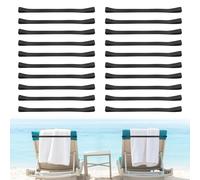 20 Piezas bandas de toalla para sillas de playa silicona elásticas coloridas, Bandas para Toallas de Playa estirables de 1,3 mm, clips de toalla de crucero para salón el barco de vacaciones,