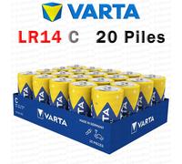 20 Piles LR03 AAA - LR6 AA - 6LR61 - LR14 C - LR20 D - VARTA Pïle Industrial Pro