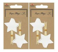 20 piques étoiles blanches