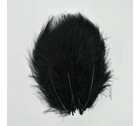 20 plumes de faisan noir pour loisirs créatifs, décoration de mariage, coq, oie, autruche, accessoires DIY, attrape-rêves, plumes - 10-15 cm (4-6 pouces)