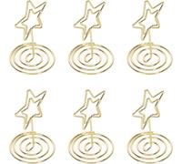 20 porte-cartes de place, petite étoile à 5 branches, surface dorée, durable, multifonctionnel, idéal pour les fêtes