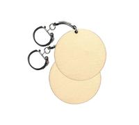 20 porte-clés en bois ronds Ø 5,5 cm