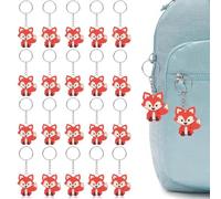 20 Porte-Clés Renard, Mini Porte Clé,Keychains pour Les Cadeaux des Enfants,Cadeau D'anniversaire D'enfant,Porte-Clés en Caoutchouc de Haute Qualité pour Décorations de Sac à Main,Fêtes D'enfants