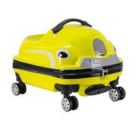 20 pouces pour enfants roulants à bagages ridable, valise de voyage pour enfants, coque en carrefour à coque en carrefour avec roues, jouet de forme de voiture pour tout-petits, pour le cadeau de la