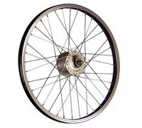 20 Pouces Roue Avant vélo moyeu Dynamo Acier Inoxydable 406-19 Noir/Argent