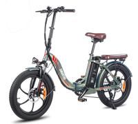 20 pouces Vélo électrique pliable Vélo pliant 20*3.0 Fat Tire pliable VTT vert