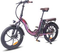 20 pouces Vélo électrique pliable Vélo pliant 20*3.0 Fat Tire pliable VTT Violet