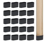 20 Protection Pied Embout de Chaise en Polyéthylène (PE) , Embout Boucho Tampon Escabeau Pied de Chaise, Protege Protection Meuble pour Meubles Pied de Table - 20 x 40 mm, Ovale