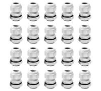20 rallonges de câble étanches M8, connecteurs étanches en nylon PA66, raccords de connecteurs réglables IP68, raccords de fixation de câbles avec joint d'étanchéité, diamètre 2-4mm(Blanc)