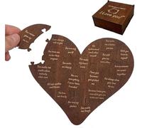 20 Reasons Why I Love You Coffret Cadeau Casse-tête Cœur en Bois Romantique Gravé Message d'amour Souvenir Cadeau pour Femme Mari