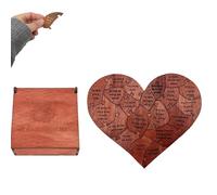 20 Reasons Why I Love You Puzzle - Wooden Heart Puzzle Gift Box for Him Her - Romantic Valentines Day, Anniversary, Wedding Gifts for Boyfriend, Girlfriend, Husband, Wife - Unique Relationship Gifts
