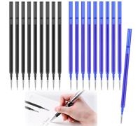 20 Recharge Stylo pour Pilot Frixion, Recharges Effaçables Bleues 0,5mm de Haute Qualité, Compatibles avec Stylos Pilot FiXion, Longue Durée d'Écriture de 400m, Encre Thermosensible