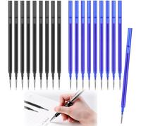 20 Recharge Stylo Pour Pilot Frixion, Recharges Effaçables Bleues 0,5mm De Haute Qualité, Compatibles Avec Stylos Pilot Fixion, Longue Durée D'écriture De 400m, Encre Thermosensible