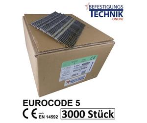 20° RK Clous en bande 3,1x90mm lisses brillants pour cloueur Bostitch Prebena Paslode KMR BeA 3M P