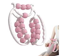 20 roues de massage des jambes, rouleau de massage pour les jambes, rouleau de massage pour bras des jambes, appareil de massage anti-cellulite, rouleau de massage pour mincir les jambes (rose)