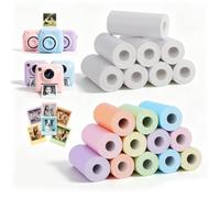 20 Rouleaux de Papier Appareil Photo Enfant Rechange 57 MM x 25 MM | Recharge compatible avec la plupart des appareils photo instantanés pour enfants, sans bisphénol A
