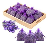 20 Sachets de Lavande Naturelle, Lavande Séchée Anti-Mites, Sacs Parfumés de Qualité Supérieure, Parfum Longue Durée, pour Armoires, Tiroirs et Placards, Maison, Voiture et Linge