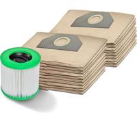 20 sacs à poussière + filtres pour Kärcher MV 3, WD 3, 6.959-130, WD 3.200, WD 3.500, A2201, 2504, 2204 filtre lavable