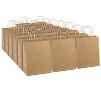 20 sacs cadeaux en papier kraft avec anse 27 x 12 x 21 cm [infactory]