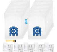 20 sacs D'aspirateur pour Aspirateurs Miele GN 3D Classic C1, Complete C2/C3, S227, S400i, S600, S800, S2000, S5000 et S8000 Series, avec 5 Filtres D'évacuation et 5 Microfiltres