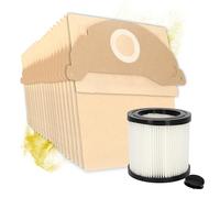 20 Sacs et Filtre Cartouche compatible avec Karcher Aspirateur Serie A, A 2000, A 2003, A 2004, A 2014, A 2025, A 2054, A 2064, A2074, … alternative à l'original 6.904-322.0/6.414-552.0
